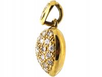 18ct Gold Heart Pendant set with Diamonds