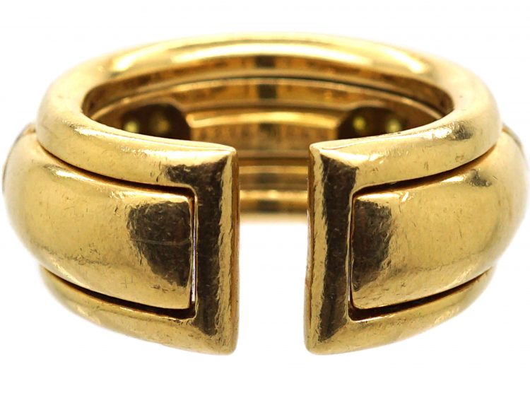 French 18ct Gold Two Part Ring by Boucheron set with White & Yellow Diamonds