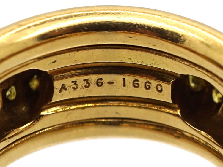 French 18ct Gold Two Part Ring by Boucheron set with White & Yellow Diamonds