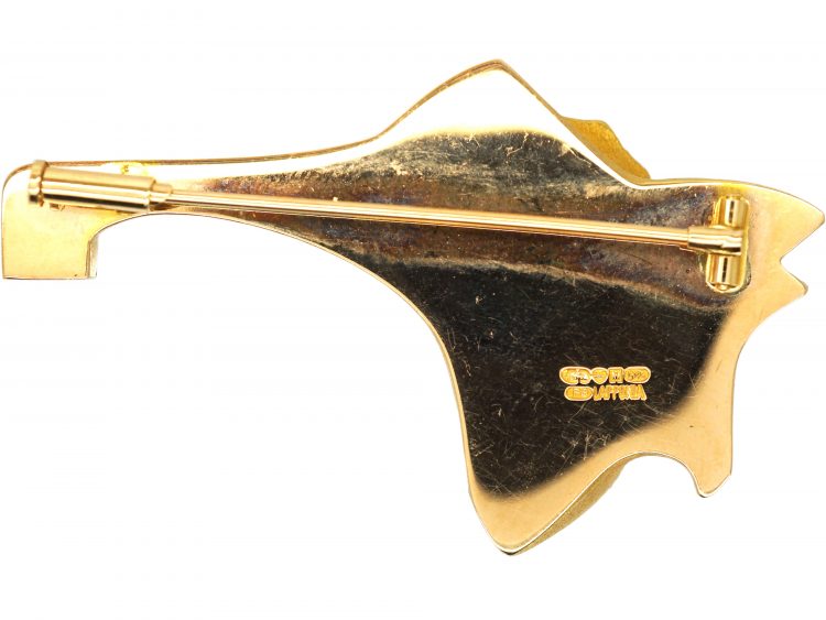 Two colour 14ct Gold Brooch by Lapponia