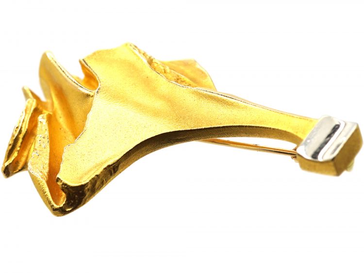Two colour 14ct Gold Brooch by Lapponia