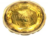 Regency Three Colour Gold Butterfly Seal With a Citrine Base & the Name Mary
