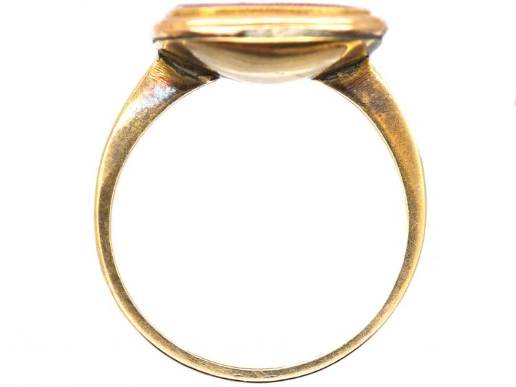 Georgian 9ct Gold Rebus Ring set with a Carnelian