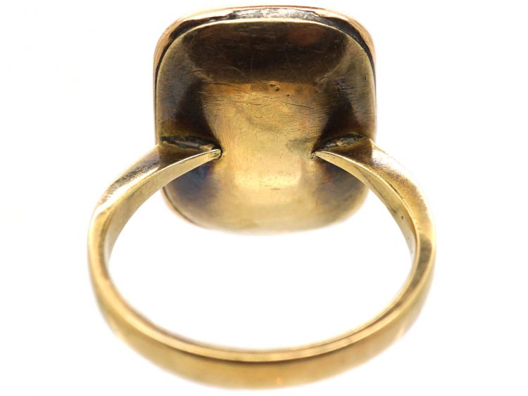 Georgian 9ct Gold Rebus Ring set with a Carnelian