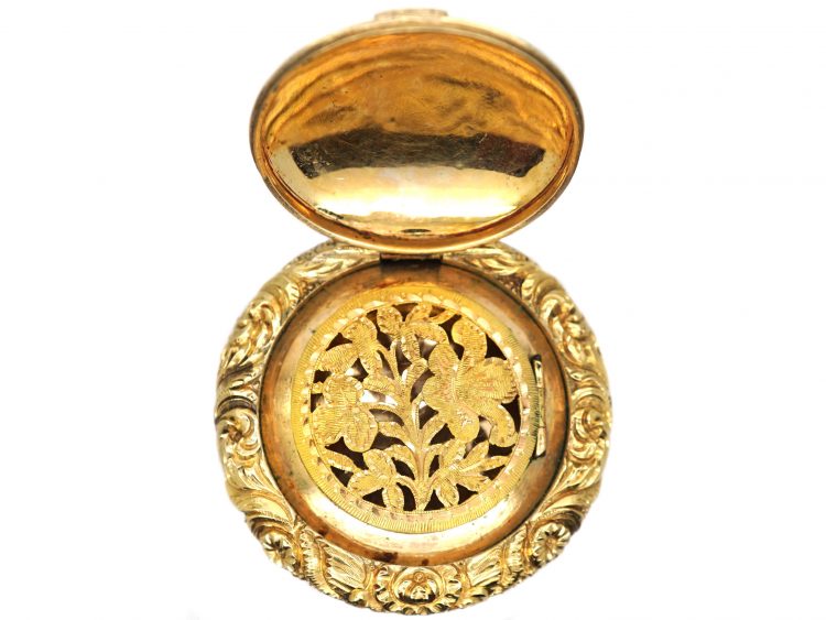 Georgian 15ct Gold Vinaigrette & Locket