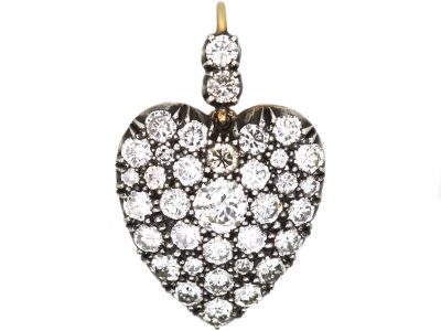 Victorian Heart Shaped Locket set with Diamonds
