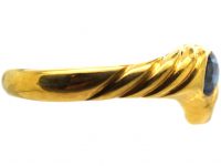 18ct Gold Sapphire & Diamond Twist Ring