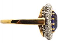 Early 20th Century 18ct Gold, Colour Change Sapphire & Transition Cut Diamond Cluster Ring