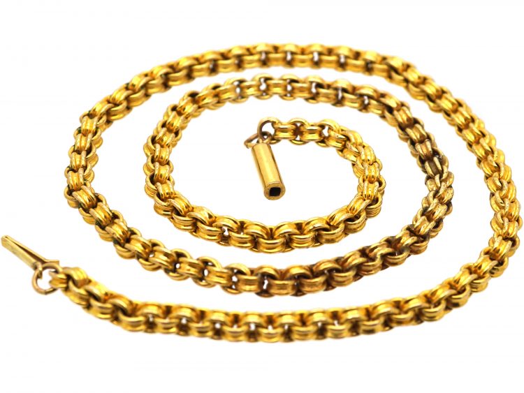 Victorian 9ct Gold Ornate Belcher Chain