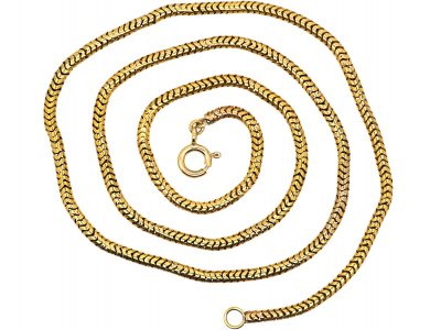 Edwardian 15ct Gold Snake Chain