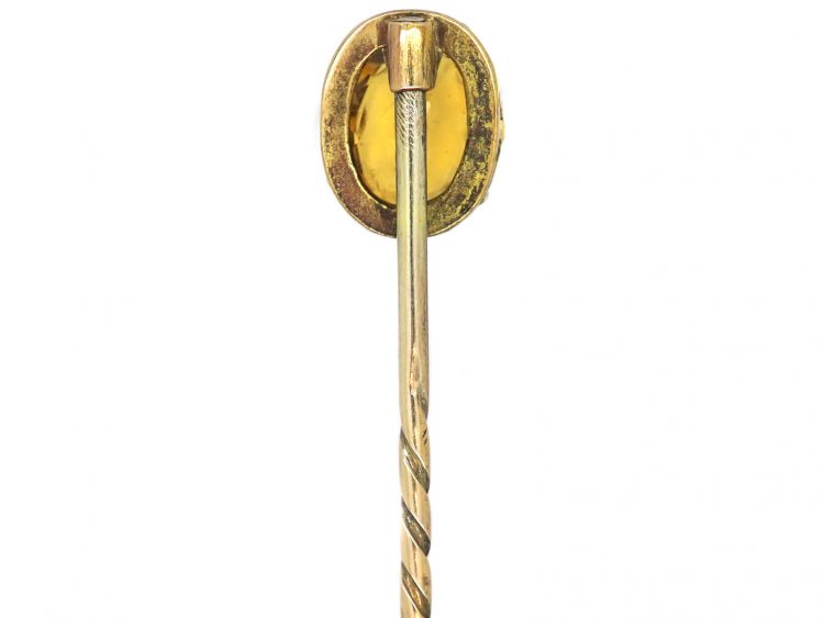 Victorian 9ct Gold Tie Pin set with a Citrine