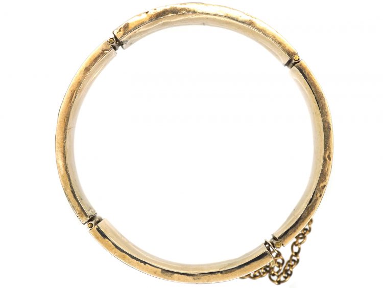 Scottish 19th Century 15ct Gold & Agate Bangle
