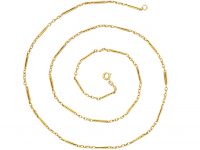 Edwardian 15ct Gold Trace & Long Link Chain