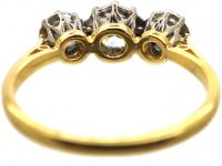 Early 20th Century 18ct Gold & Platinum,Three Stone Diamond Ring