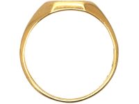 Edwardian 18ct Gold Signet Ring with Intaglio of a Sailing Ship by Cropp & Farr