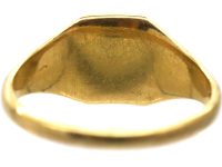 Edwardian 18ct Gold Signet Ring with Intaglio of a Sailing Ship by Cropp & Farr