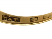 Edwardian 18ct Gold Signet Ring with Intaglio of a Sailing Ship by Cropp & Farr
