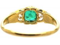 Regency 18ct Gold, Emerald & Diamond Ring