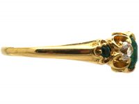 Regency 18ct Gold, Emerald & Diamond Ring