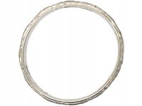 Early 20th Century Platinum Wedding Ring with Orange Blossom Motif