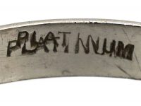 Early 20th Century Platinum Wedding Ring with Orange Blossom Motif