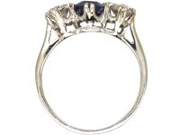 Early 20th Century Platinum, Sapphire & Diamond Three Stone Ring