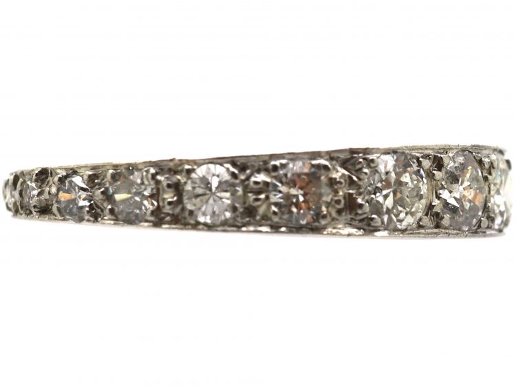 Early 20th Century Platinum, Graduated Diamond Eternity Ring