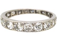 Early 20th Century Platinum, Graduated Diamond Eternity Ring