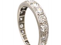 Early 20th Century Platinum, Graduated Diamond Eternity Ring