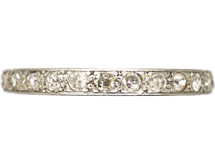 Early 20th Century Platinum Eternity Ring set with Diamonds