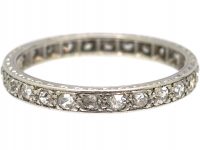 Early 20th Century Platinum Eternity Ring set with Diamonds