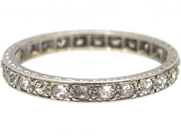 Early 20th Century Platinum Eternity Ring set with Diamonds