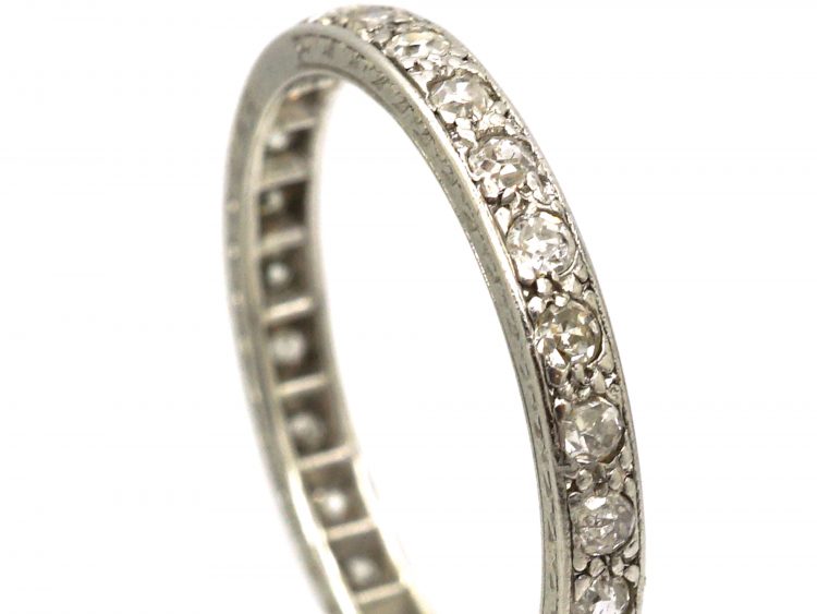 Early 20th Century Platinum Eternity Ring set with Diamonds
