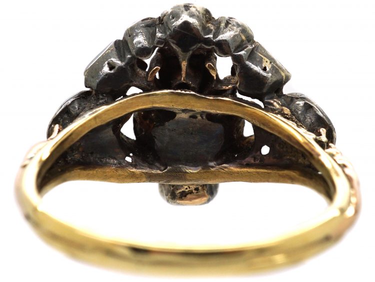 Georgian Giardinetto Ring set with Rose Diamonds