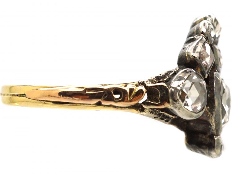 Georgian Giardinetto Ring set with Rose Diamonds