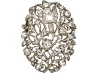 Georgian Giardinetto Brooch set with Diamonds in Original Case