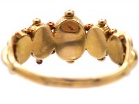 Georgian 15ct Gold Five Stone Foiled Citrine Ring