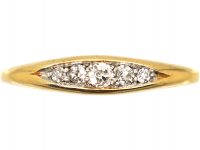 Edwardian 18ct Gold Five Stone Diamond Ring by Alabaster & Wilson
