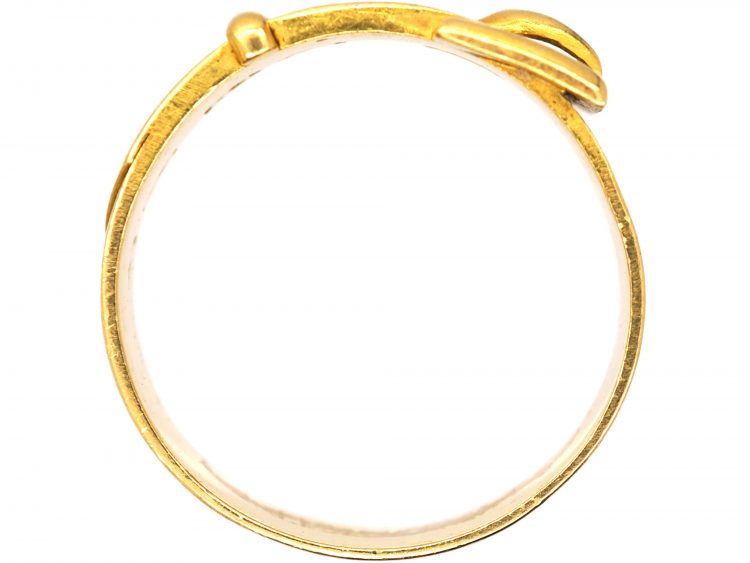 Edwardian 18ct Gold Buckle Ring