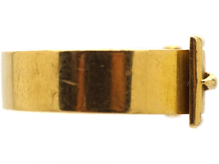 Edwardian 18ct Gold Buckle Ring