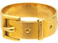 Edwardian 18ct Gold Buckle Ring