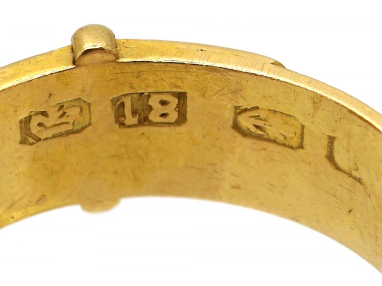 Edwardian 18ct Gold Buckle Ring