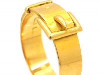 Edwardian 18ct Gold Buckle Ring