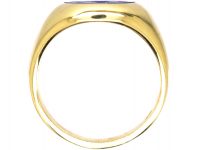 14ct Gold Signet Ring with Lapis Intaglio of a Farmer