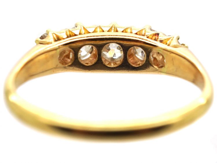 Edwardian 18ct Gold, Five Stone Diamond Ring