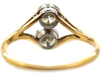 Edwardian 18ct & Platinum, Two Stone Diamond Ring
