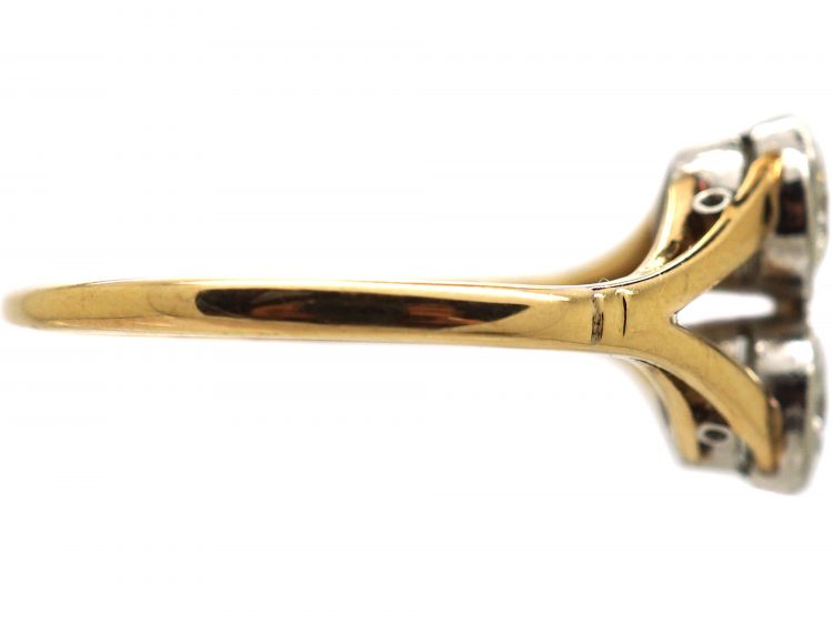 Edwardian 18ct & Platinum, Two Stone Diamond Ring