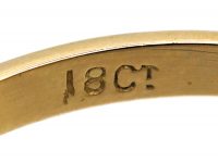 Edwardian 18ct Gold Cluster Ring set with a Green Garnet & Diamonds