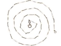 Edwardian Platinum Trace & Baton Link Chain