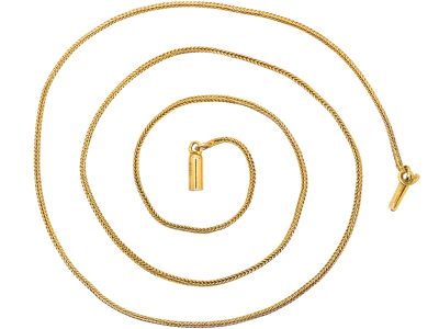 Edwardian 9ct Gold Narrow Woven Chain